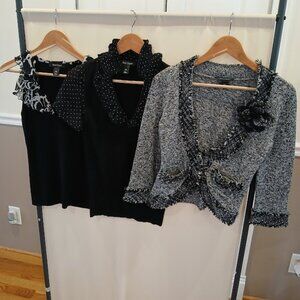 LOT OF 3 White House Black Market Sweater & Tops XS